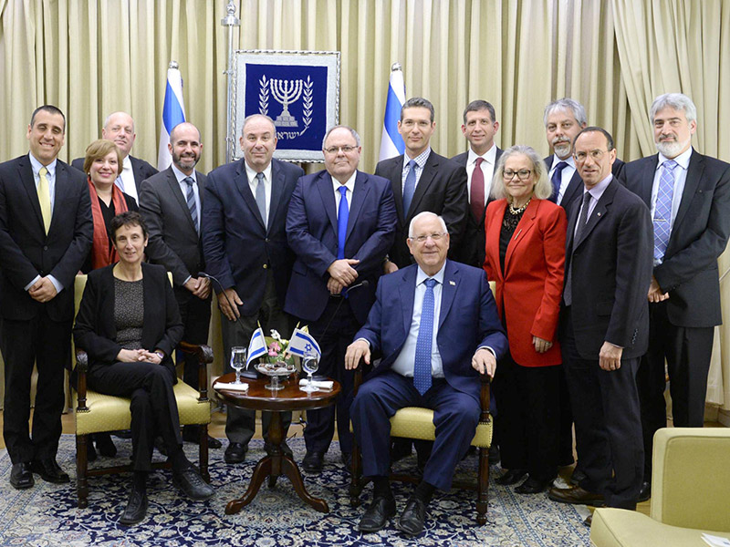 President Rivlin with heads of Israeli diplomatic missions in North America